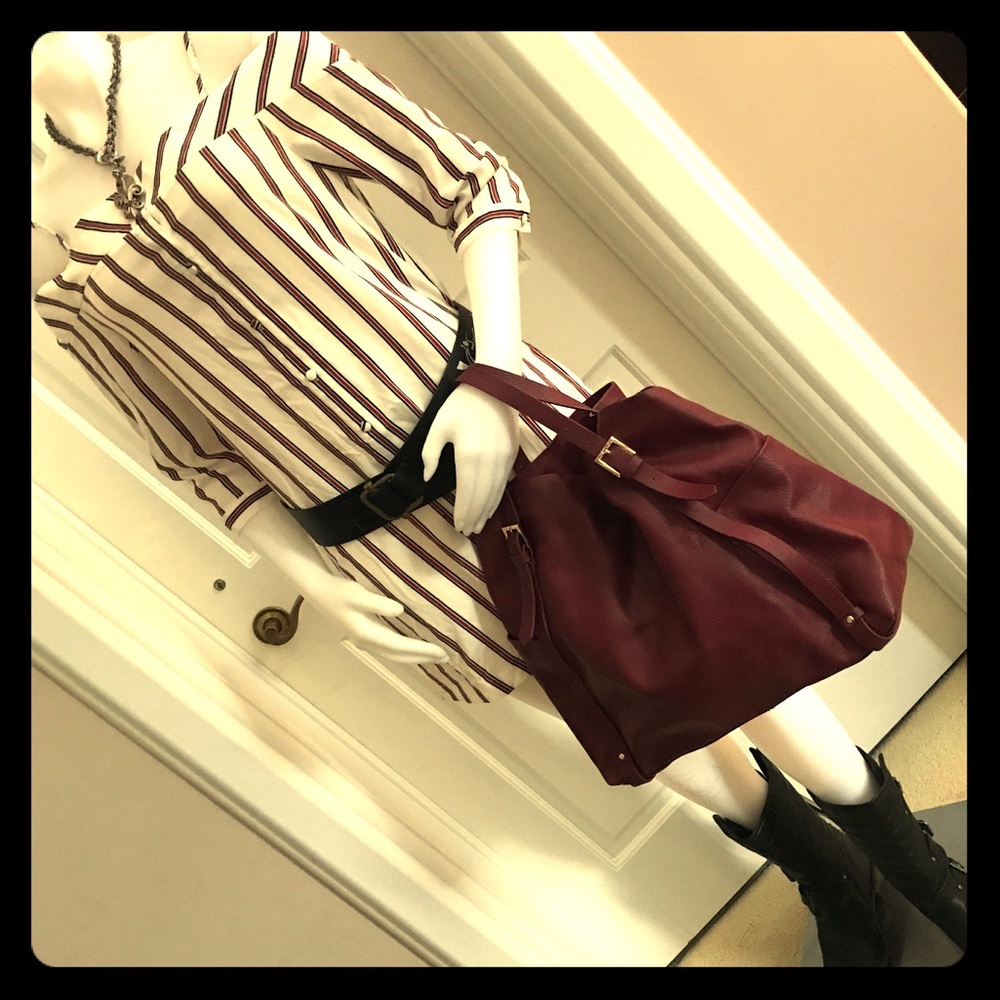 EUC Large, Soft & Slouchy Cranberry Bag by Zara